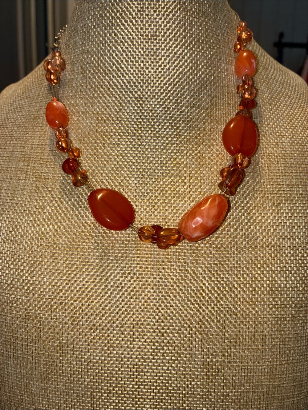 Orange Bead Necklace - Women Jewelry